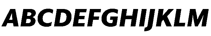 Sanomat Sans Text Extrabold Italic Font UPPERCASE