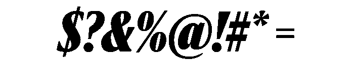 Sanomat X Condensed Black Italic Font OTHER CHARS