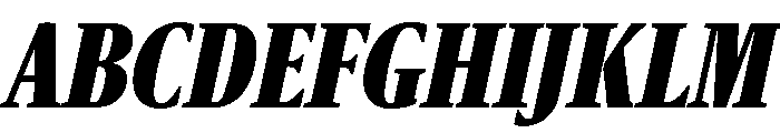 Sanomat X Condensed Black Italic Font UPPERCASE