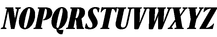 Sanomat X Condensed Black Italic Font UPPERCASE