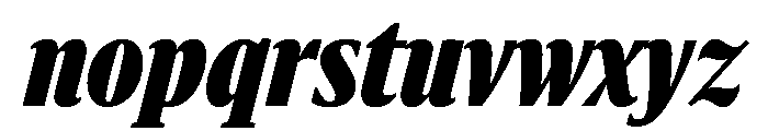 Sanomat X Condensed Black Italic Font LOWERCASE