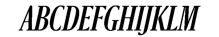 Sanomat X Condensed Medium Italic Font UPPERCASE