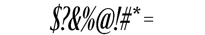 Sanomat X Condensed Regular Italic Font OTHER CHARS