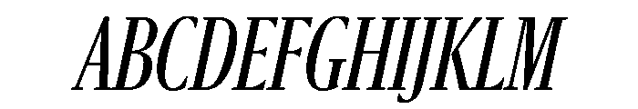Sanomat X Condensed Regular Italic Font UPPERCASE