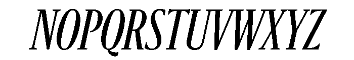 Sanomat X Condensed Regular Italic Font UPPERCASE