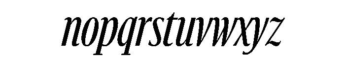 Sanomat X Condensed Regular Italic Font LOWERCASE