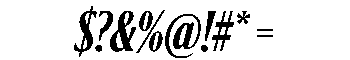 Sanomat X Condensed Semibold Italic Font OTHER CHARS