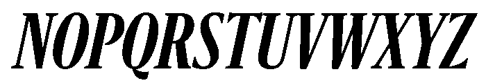Sanomat X Condensed Semibold Italic Font UPPERCASE