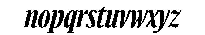 Sanomat X Condensed Semibold Italic Font LOWERCASE