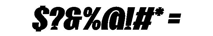 SansPlomb BlackOblique Font OTHER CHARS