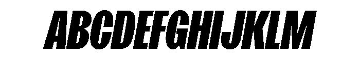 SansPlomb CondensedBlackOblique Font UPPERCASE