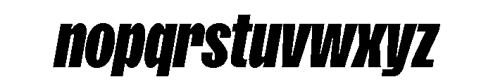 SansPlomb CondensedBlackOblique Font LOWERCASE