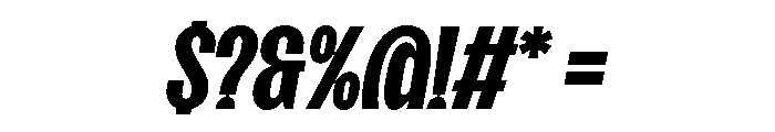 SansPlomb CondensedBoldOblique Font OTHER CHARS