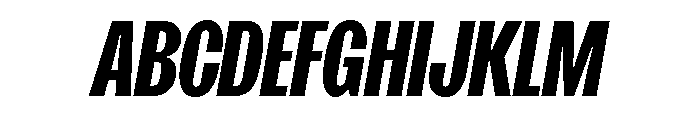 SansPlomb CondensedBoldOblique Font UPPERCASE