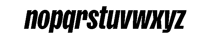 SansPlomb CondensedBoldOblique Font LOWERCASE