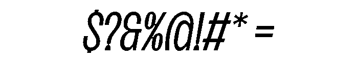 SansPlomb CondensedLightOblique Font OTHER CHARS