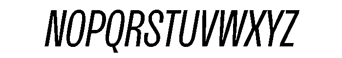 SansPlomb CondensedLightOblique Font UPPERCASE