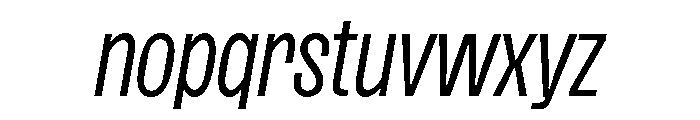 SansPlomb CondensedLightOblique Font LOWERCASE