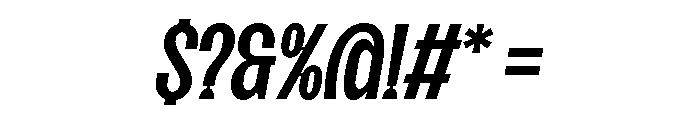 SansPlomb CondensedMediumOblique Font OTHER CHARS