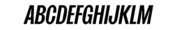 SansPlomb CondensedMediumOblique Font UPPERCASE