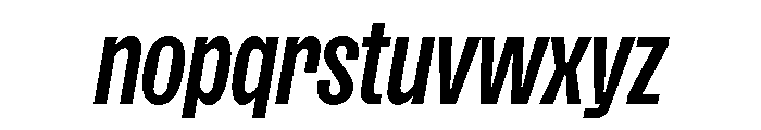 SansPlomb CondensedMediumOblique Font LOWERCASE