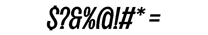 SansPlomb CondensedRegularOblique Font OTHER CHARS