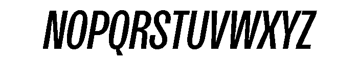SansPlomb CondensedRegularOblique Font UPPERCASE