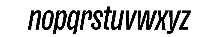 SansPlomb CondensedRegularOblique Font LOWERCASE
