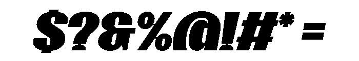 SansPlomb ExtendedBlackOblique Font OTHER CHARS