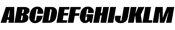 SansPlomb ExtendedBlackOblique Font UPPERCASE