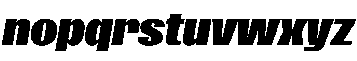 SansPlomb ExtendedBlackOblique Font LOWERCASE