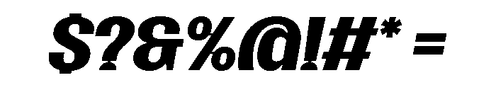 SansPlomb ExtendedBoldOblique Font OTHER CHARS