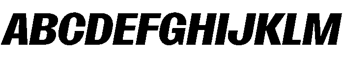 SansPlomb ExtendedBoldOblique Font UPPERCASE