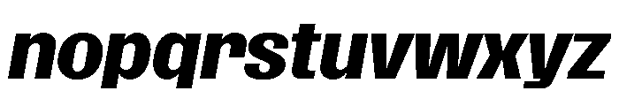 SansPlomb ExtendedBoldOblique Font LOWERCASE