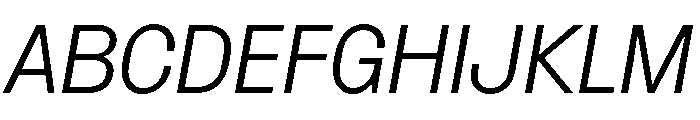 SansPlomb ExtendedLightOblique Font UPPERCASE
