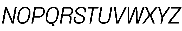 SansPlomb ExtendedLightOblique Font UPPERCASE