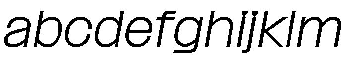 SansPlomb ExtendedLightOblique FONT