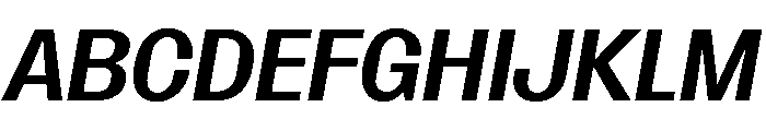 SansPlomb ExtendedMediumOblique Font UPPERCASE
