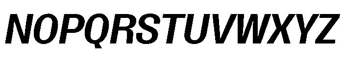 SansPlomb ExtendedMediumOblique Font UPPERCASE