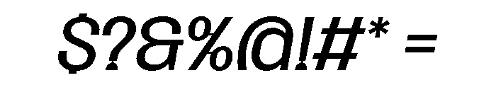 SansPlomb ExtendedRegularOblique Font OTHER CHARS