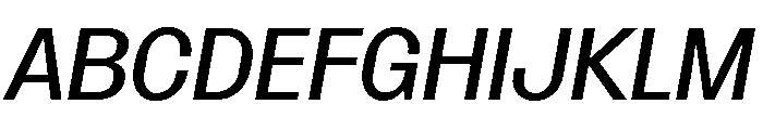 SansPlomb ExtendedRegularOblique Font UPPERCASE