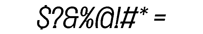 SansPlomb LightOblique Font OTHER CHARS