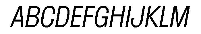 SansPlomb LightOblique Font UPPERCASE