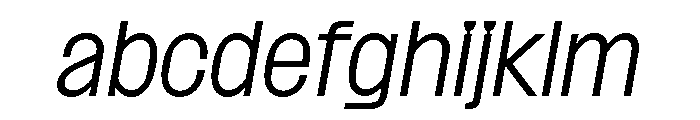 SansPlomb LightOblique FONT