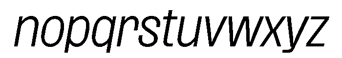 SansPlomb LightOblique Font LOWERCASE
