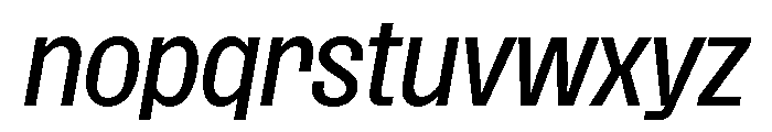 SansPlomb RegularOblique Font LOWERCASE