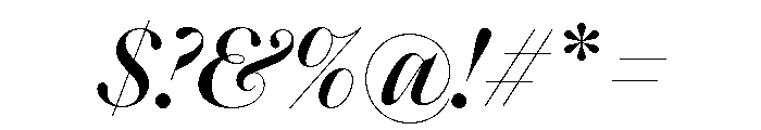 SaolDisplay MediumItalic Font OTHER CHARS