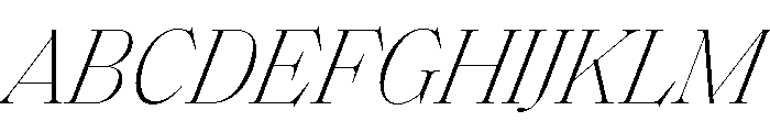 SaolDisplay ThinItalic Font UPPERCASE