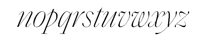 SaolDisplay ThinItalic Font LOWERCASE