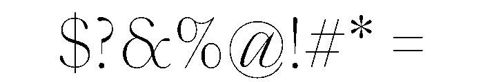 SaolStandard Thin Font OTHER CHARS